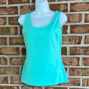 Judy P Chic Aqua Stretchy Sleeveless Tank Top. X small